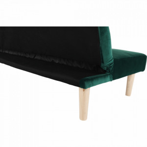 Canapea extensibilă, smarald/stejar, 178x66x68 cm - TP259661 - Img 10