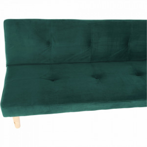 Canapea extensibilă, smarald/stejar, 178x66x68 cm - TP259661 - Img 13