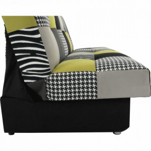 Canapea, textil verde gălbui/gri/negru, 195x90x90 cm - TP69564 - Img 19