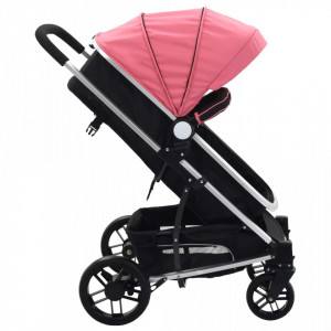 Carut/landou pentru copii 2-in-1, roz si negru, aluminiu - V10153V - Img 2