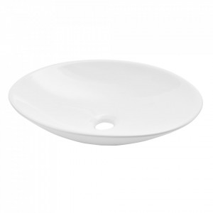 Chiuveta ovala de blat, 50 x 35 x 10 cm ceramica alb - P52909910
