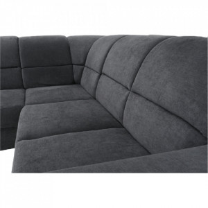 Colţar extensibil, material textil gri, model dreapta, 267x86/114x217 cm - TP149052 - Img 18