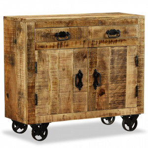 Comoda cu 2 sertare si 1 dulap, lemn masiv de mango - V243988V