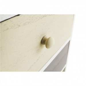 Comodă cu 5 sertare și 1 dulap, crem și multicolor 50x30x70 cm - TP288668 - Img 16