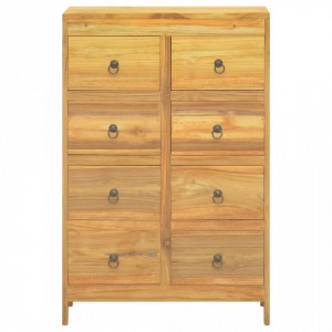 Comodă cu sertare, 55x30x90 cm, lemn masiv tec - V340740V - Img 1