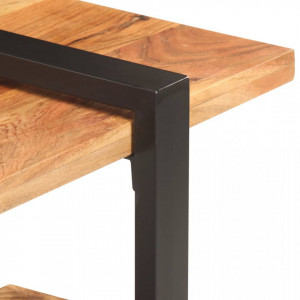 Comoda TV, 130 x 40 x 40 cm, lemn masiv de acacia - V320496V - Img 4