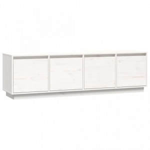 Comodă TV, alb, 156x37x45 cm, lemn masiv de pin - V814395V
