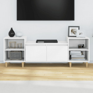 Comodă TV, alb, 160x35x55 cm, lemn prelucrat - V821188V - Img 3