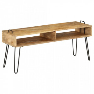 Comoda TV din lemn masiv de mango, 110 x 35 x 45 cm - V246021V - Img 1