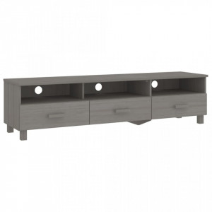 Comodă TV, gri deschis, 158x40x40 cm, lemn masiv de pin - V340475V