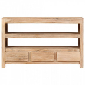 Comodă TV, lemn masiv de acacia, 90 x 30 x 55 cm, maro deschis - V246103V