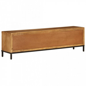 Comoda TV, lemn masiv de mango, 140 x 30 x 40 cm - V246786V - Img 4