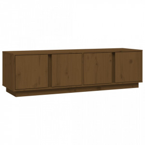Comodă TV, maro miere, 140x40x40 cm, lemn masiv de pin - V814462V - Img 1