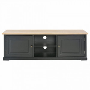 Comoda TV, negru, 120 x 30 x 40 cm, lemn - V249886V - Img 3