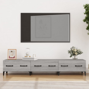 Comodă TV, sonoma gri, 150x34,5x30 cm, lemn prelucrat - V817511V - Img 2