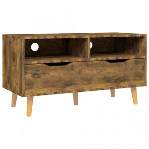 Comodă TV, stejar afumat, 90x40x48,5 cm, lemn prelucrat - V326785V