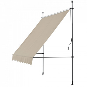 Copertina retractabila, 250 x 120 x 200 - 300 cm, bej - P56718044 - Img 2