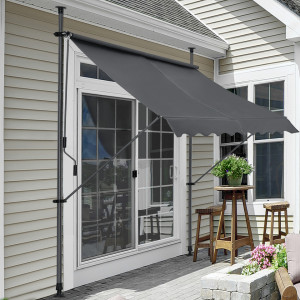 Copertina retractabila 400 x 120 x 200 - 300 - cm gri - P56718041
