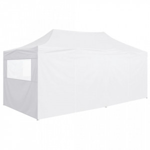 Cort de petrecere pliabil cu 4 pereți, alb, 3 x 6 m, oțel - V48868V - Img 4