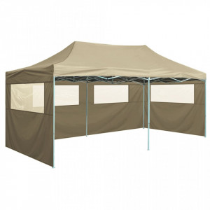 Cort de petrecere pliabil cu 4 pereți, crem, 3 x 6 m, oțel - V48866V - Img 2