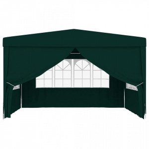 Cort petrecere profesional cu pereți laterali verde 4x4m 90g/m² - V48536V - Img 3