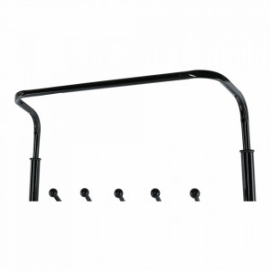 Cuier hol metalic, negru, 66x30x190 cm - TP234463 - Img 3