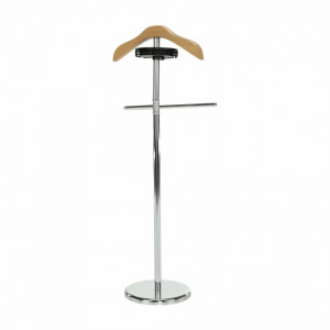 Cuier, suport haine, 46x28x110 cm, argintiu şi maro - TP6062 - Img 6