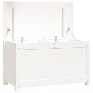 Cutie de depozitare, alb, 80x40x45,5 cm, lemn masiv de pin - V823535V - Img 1