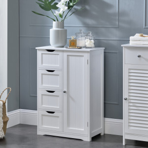 Dulap baie cu usa si 4 sertare - P57498334