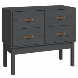 Dulap consolă, gri, 90x40x78 cm, lemn masiv de pin - V821741V