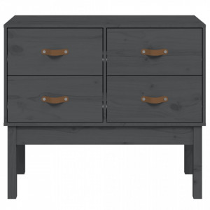 Dulap consolă, gri, 90x40x78 cm, lemn masiv de pin - V821741V - Img 3