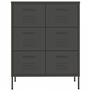 Dulap cu sertare, antracit, 80x35x101,5 cm, oțel - V336150V - Img 3