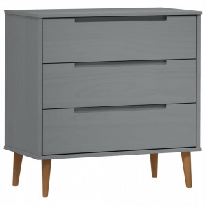 Dulap cu sertare , gri, 80x40x80 cm, lemn masiv de pin - V350506V - Img 1
