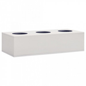 Dulap cu ușă glisantă și jardinieră, gri, 90x40x113 cm, oțel - V3095247V - Img 4