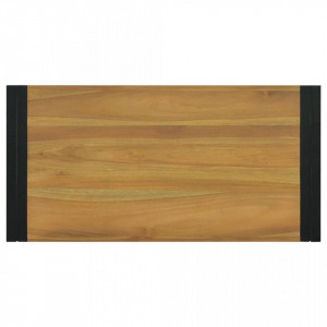 Dulap de baie suspendat, 90x45x35 cm, lemn masiv de tec - V338231V - Img 4