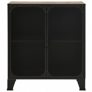 Dulap de depozitare în stil rustic,maro,72x36x82cm,metal și MDF - V335907V - Img 3