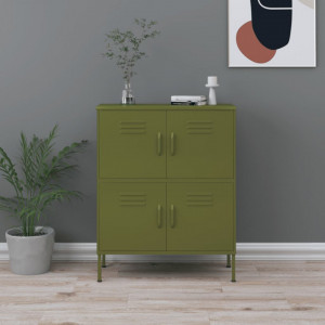 Dulap de depozitare, verde măsliniu, 80x35x101,5 cm, oțel - V336135V - Img 2