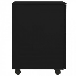 Dulap dosare mobil, negru, 39x45x60 cm, oțel - V335980V - Img 3