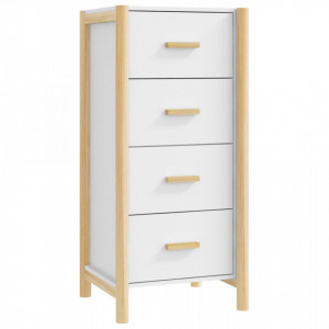 Dulap înalt, alb, 42x38x90 cm, lemn prelucrat - V345681V