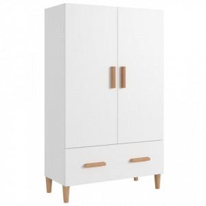 Dulap înalt, alb, 70x31x115 cm, lemn prelucrat - V812528V - Img 1