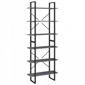 Dulap înalt, gri, 80x30x210 cm, lemn masiv de pin - V806544V