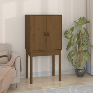 Dulap înalt, maro miere, 60x40x120 cm, lemn masiv de pin - V821747V - Img 3
