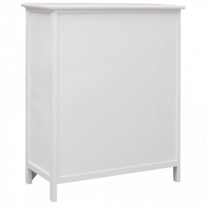 Dulap lateral, 6 sertare, alb, 60x30x75 cm, lemn de paulownia - V284097V - Img 4