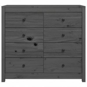 Dulap lateral, gri, 100x40x90 cm, lemn masiv de pin - V821771V - Img 4