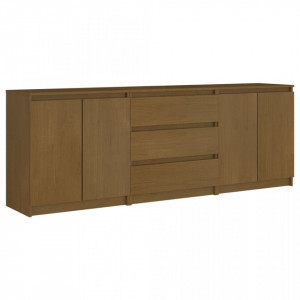 Dulap lateral, maro miere, 180x36x65 cm, lemn masiv de pin - V3094296V