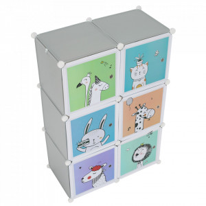 Dulap modular pentru copii, gri - TP288642 - Img 12