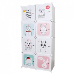 Dulap modular pentru copii, gri - TP288643 - Img 1