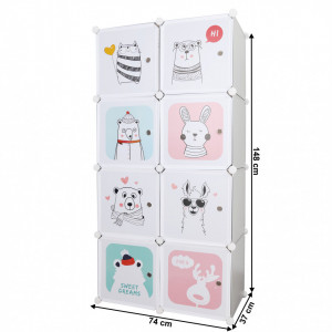Dulap modular pentru copii, gri - TP288643 - Img 2