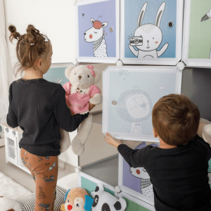 Dulap modular pentru copii, gri - TP288673 - Img 15