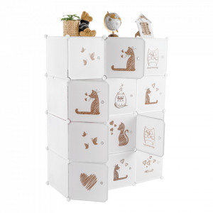 Dulap modular pentru copii, model alb și maro pentru copii - TP288140 - Img 13